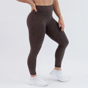 Fleo charge 25” leggings in chocolate heather xs